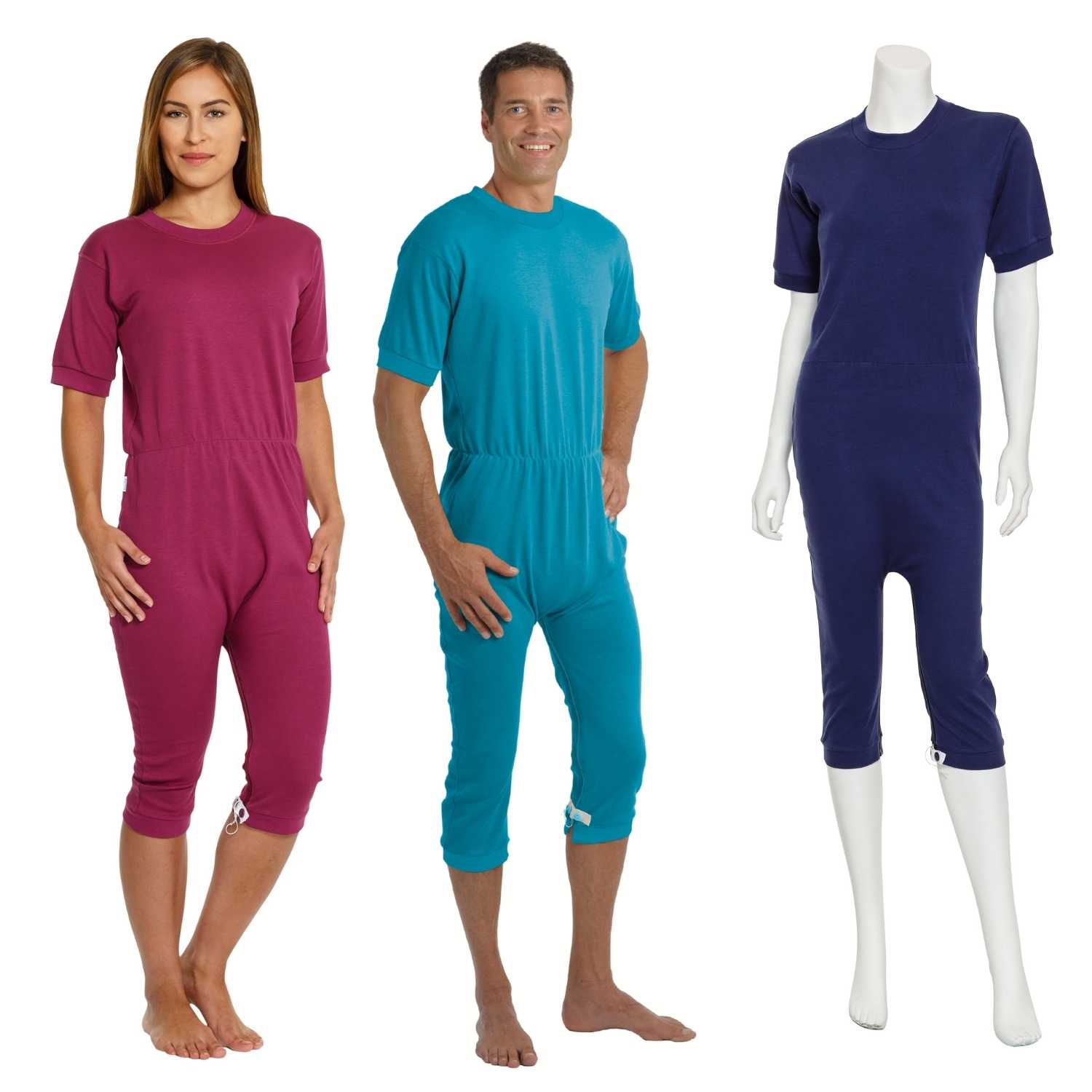 Suprima 4702, Pflegeoverall 100% BW, kurz, Bein-RV, Rücken-RV, unisex - versch. Farben, Gr. S-XL